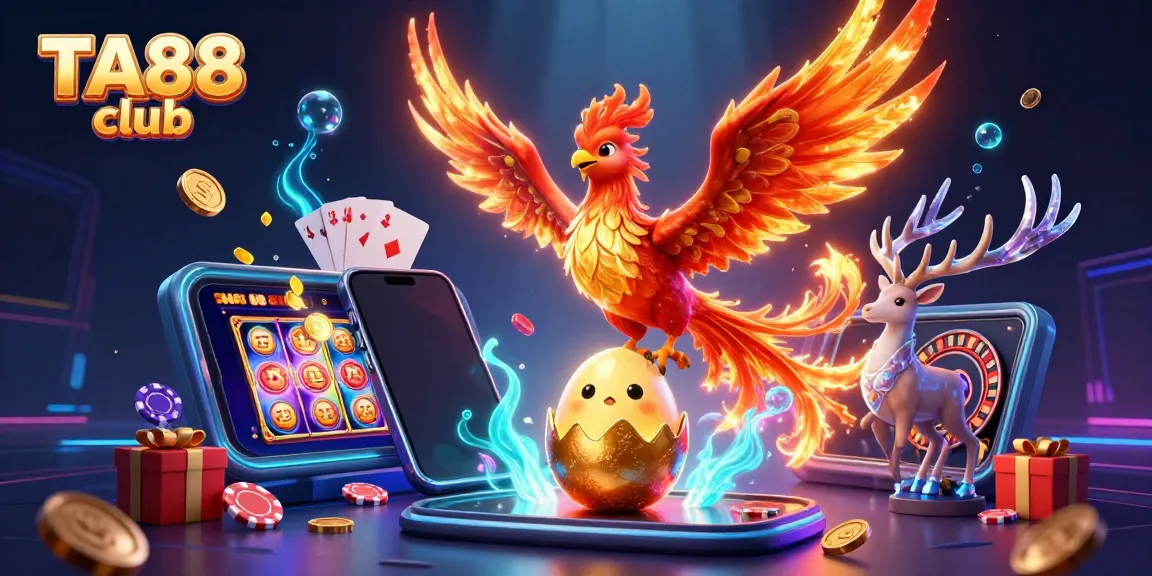 Engage with TA88 club's thrilling gaming experience showcased in a captivating 3D illustration.