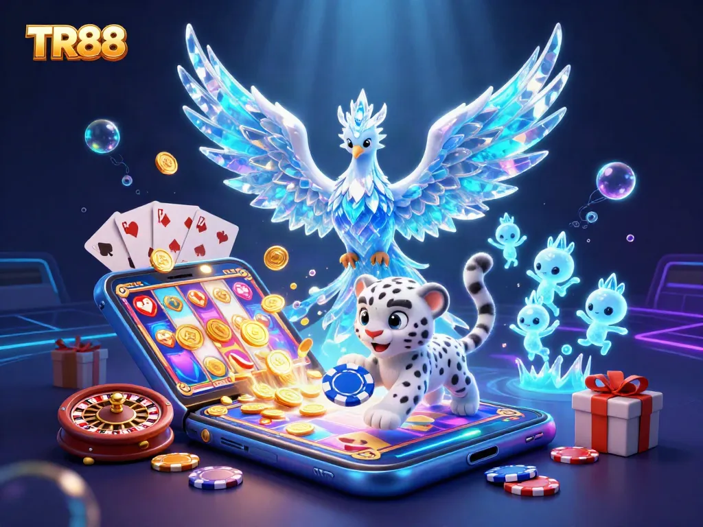 Engage with TR88 slots featuring dazzling ice phoenix and vibrant game elements.