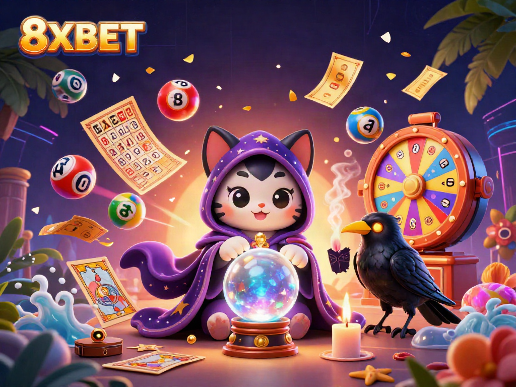 8XBET offers an immersive online gaming experience with colorful elements and captivating characters.