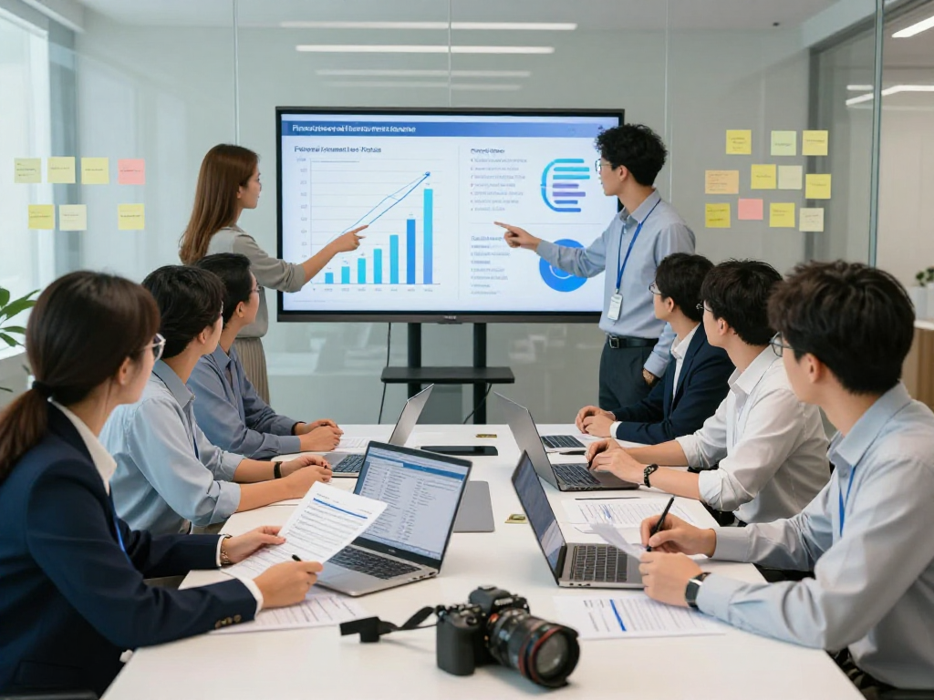 Team collaborating on document fraud detection strategies in a modern office setting.