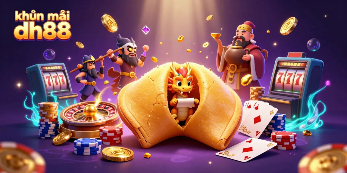 Engage with khuyến mãi dh88 through a stunning casino-themed illustration showcasing exciting gaming elements and dynamic characters.