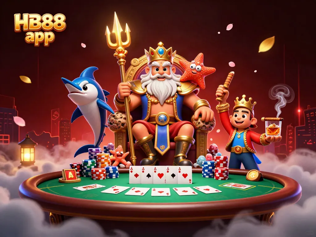 Experience thrilling gameplay with the HB88 app, featuring a vibrant casino atmosphere and exciting poker elements.