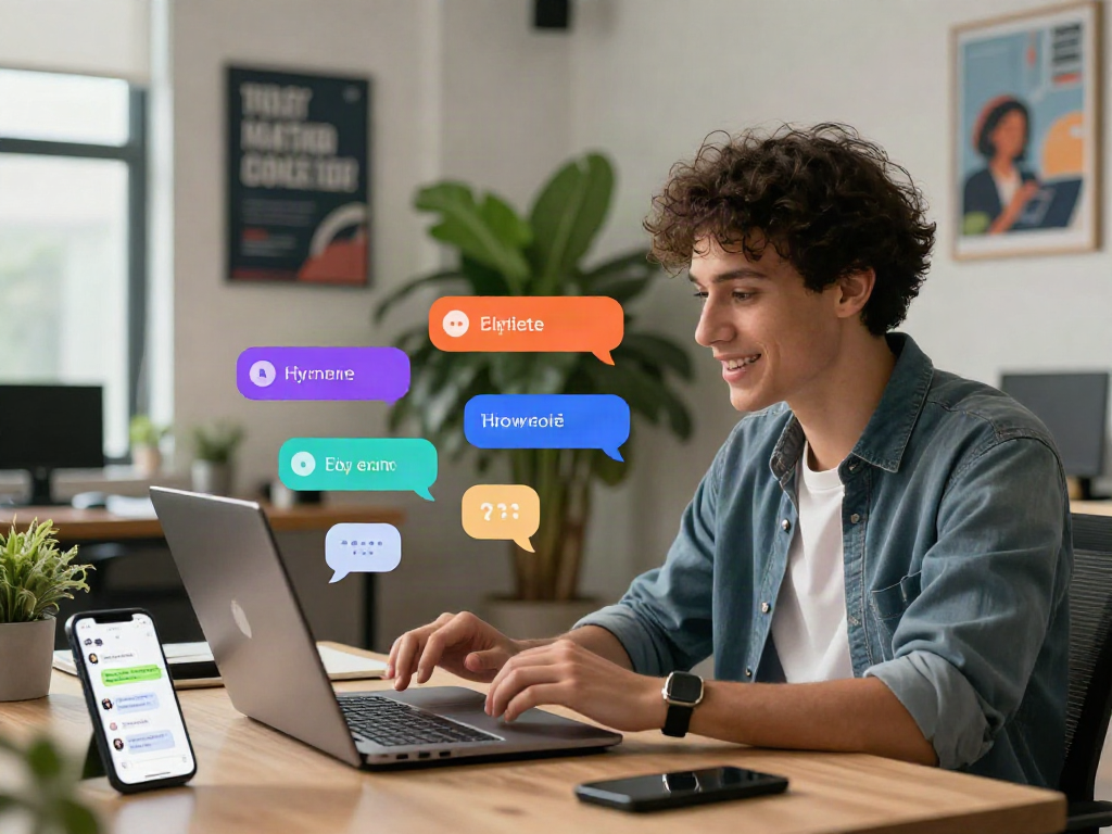 Engaging with spicy chat AI in a vibrant digital workspace, enhancing user experience and productivity.