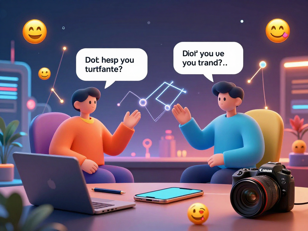 Interactive ai dirty chat in a lively virtual environment with colorful avatars, showcasing modern digital communication.