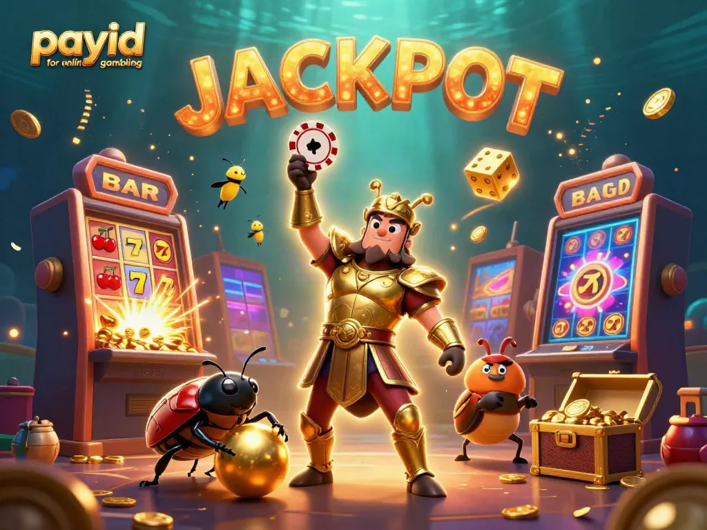 Engaging illustration showcasing payid for online gambling with vibrant characters and casino elements.